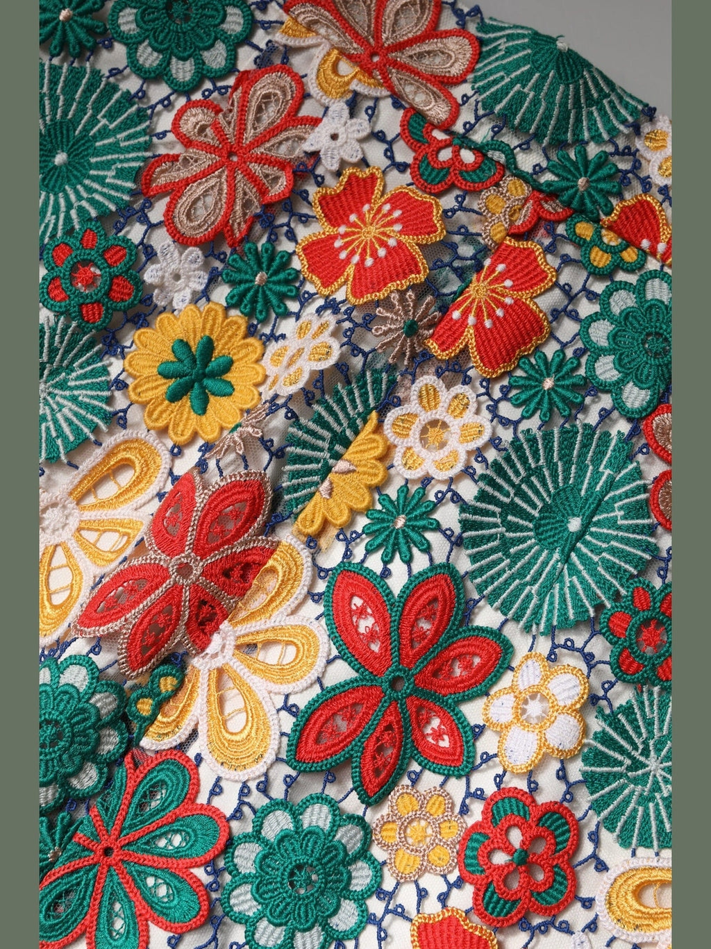 Dolce & Gabbana Multicolor Floral Lace High Waist Mini Skirt