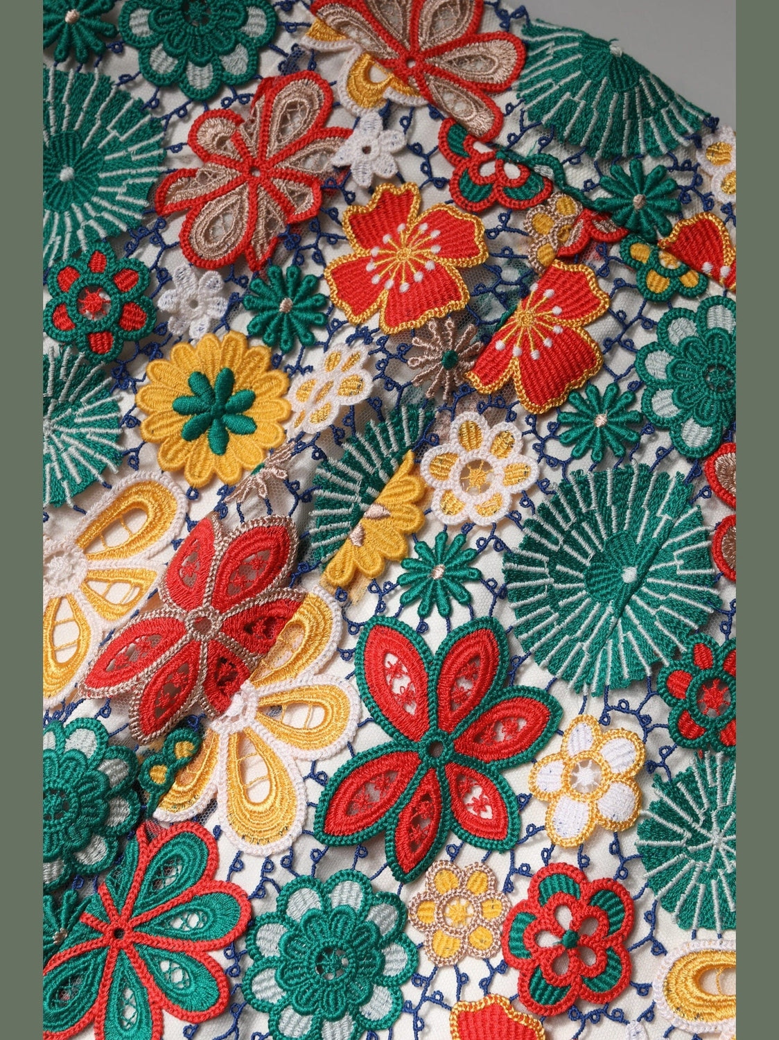 Dolce & Gabbana Multicolor Floral Lace High Waist Mini Skirt