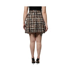 Dolce & Gabbana Multicolor High Waist Tartan Tweed Mini Skirt