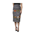 Dolce & Gabbana Multicolor Floral Print High Waist Pencil Cut Skirt