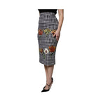 Dolce & Gabbana Multicolor Floral Print High Waist Pencil Cut Skirt