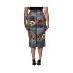 Dolce & Gabbana Multicolor Floral Print High Waist Pencil Cut Skirt