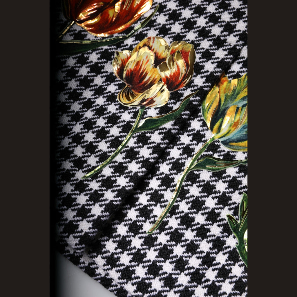 Multicolor Floral Print High Waist Pencil Cut Skirt