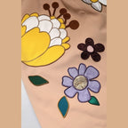 Dolce & Gabbana Beige Floral High Waist Pencil Cut Skirt