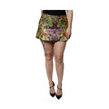 Dolce & Gabbana Multicolor Floral Jacquard Mid Waist Mini Skirt