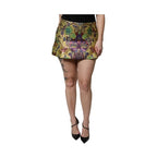 Dolce & Gabbana Multicolor Floral Jacquard Mid Waist Mini Skirt