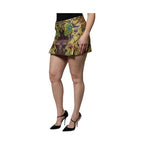 Dolce & Gabbana Multicolor Floral Jacquard Mid Waist Mini Skirt