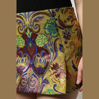 Dolce & Gabbana Multicolor Floral Jacquard Mid Waist Mini Skirt