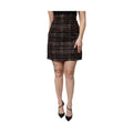 Multicolor High Waist Tartan Tweed Pencil Cut Skirt