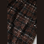 Dolce & Gabbana Multicolor High Waist Tartan Tweed Pencil Cut Skirt