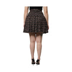 Dolce & Gabbana Multicolor High Waist Tartan Tweed Mini Skirt
