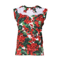 Dolce & Gabbana Multicolor Floral Lace Sleeveless Tank Top