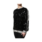 Dolce & Gabbana Black DG Queen Sequin Pullover Sweater