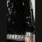 Dolce & Gabbana Black DG Queen Sequin Pullover Sweater