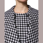 Dolce & Gabbana Black White Monochrome Patterned Floral Cape Jacket