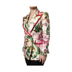 Dolce & Gabbana Multicolor Floral Double Breasted Jacket