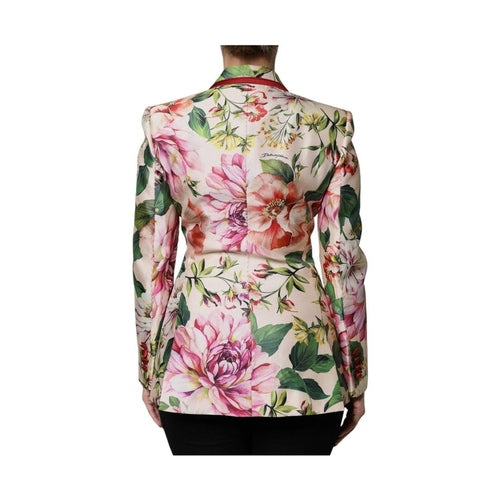Dolce & Gabbana Multicolor Floral Double Breasted Jacket