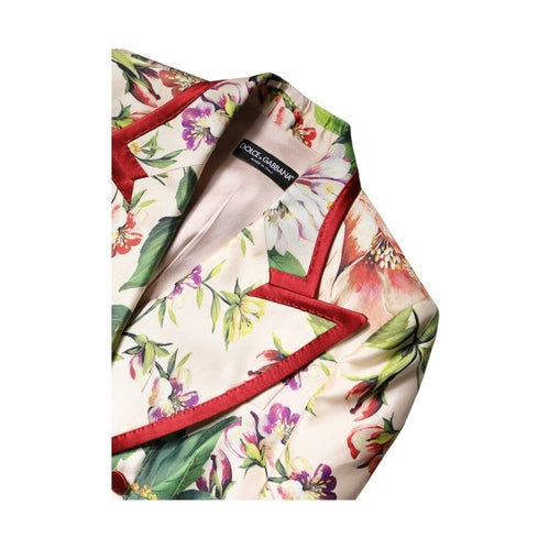 Dolce & Gabbana Multicolor Floral Double Breasted Jacket