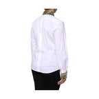 Dolce & Gabbana White Cotton Long Sleeves Sequin Shirt Top