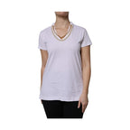 Dolce & Gabbana White Necklace Cotton Short Sleeve T-shirt