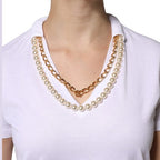 Dolce & Gabbana White Necklace Cotton Short Sleeve T-shirt