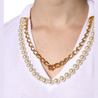 Dolce & Gabbana White Necklace Cotton Short Sleeve T-shirt