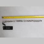 Dolce & Gabbana Silver Tone Chain Lobster Clasp Logo Gray Pearls Bracelet