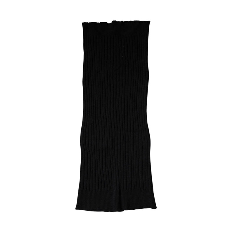 Dolce & Gabbana Black Cashmere Knitted Neck Warmer Foulard Scarf