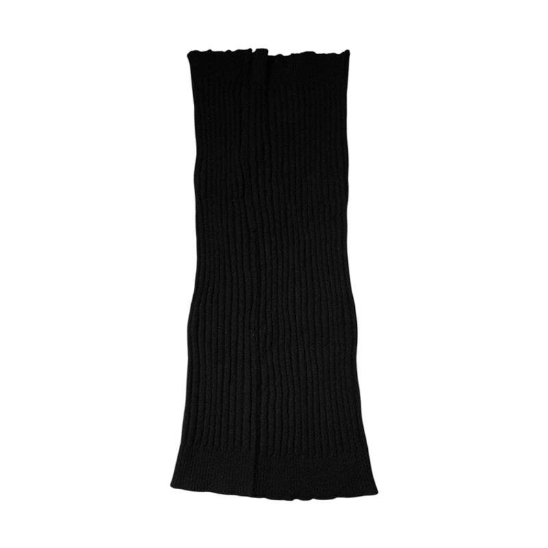 Dolce & Gabbana Black Cashmere Knitted Neck Warmer Foulard Scarf