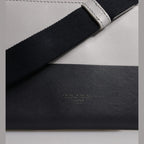 Dolce & Gabbana Black White Leather Logo Embossed Crossbody Bag