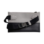 Dolce & Gabbana Black White Leather Logo Embossed Crossbody Bag