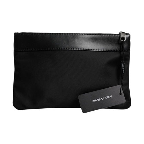 Dolce & Gabbana Multicolor Leopard Jacquard Print Logo Plaque Pouch Bag