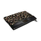 Dolce & Gabbana Multicolor Leopard Jacquard Print Logo Plaque Pouch Bag
