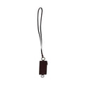 Dolce & Gabbana Brown Calf Leather Lanyard Logo Card Holder Wallet
