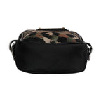 Dolce & Gabbana Multicolor Leopard Jacquard Logo Plaque Neck Strap Bag