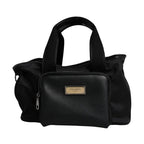 Dolce & Gabbana Black Shoulder Strap Pet Carry Logo Plaque Bag