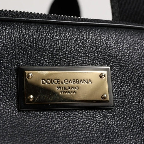 Dolce & Gabbana Black Shoulder Strap Pet Carry Logo Plaque Bag