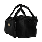 Dolce & Gabbana Black Shoulder Strap Pet Carry Logo Plaque Bag