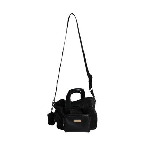 Dolce & Gabbana Black Shoulder Strap Pet Carry Logo Plaque Bag