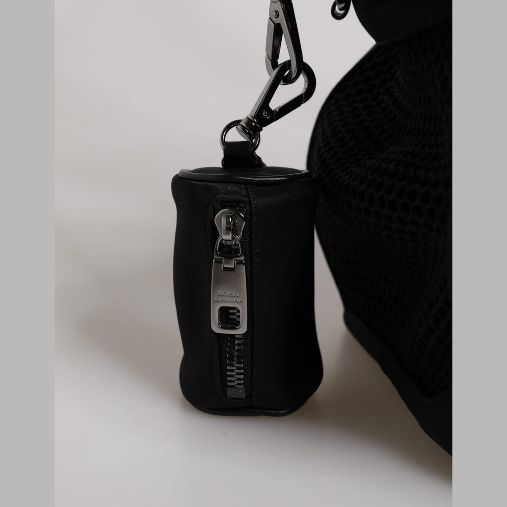 Black Shoulder Strap Pet Carry Logo Plaque Bag
