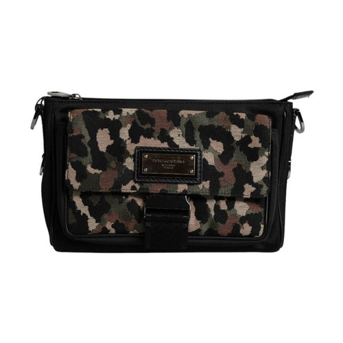 Dolce & Gabbana Multicolor Leopard Jacquard Crossbody Bag