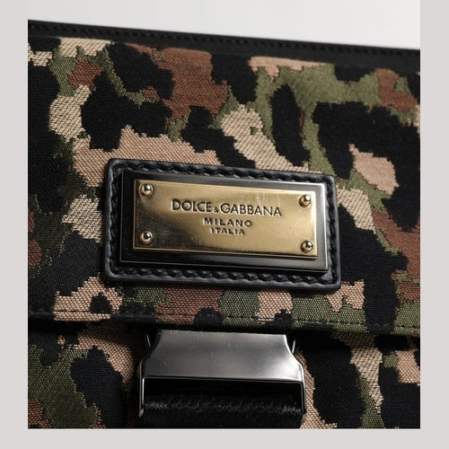 Dolce & Gabbana Multicolor Leopard Jacquard Crossbody Bag