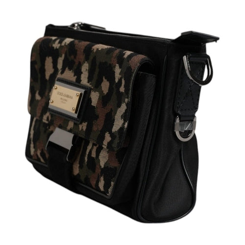 Dolce & Gabbana Multicolor Leopard Jacquard Crossbody Bag