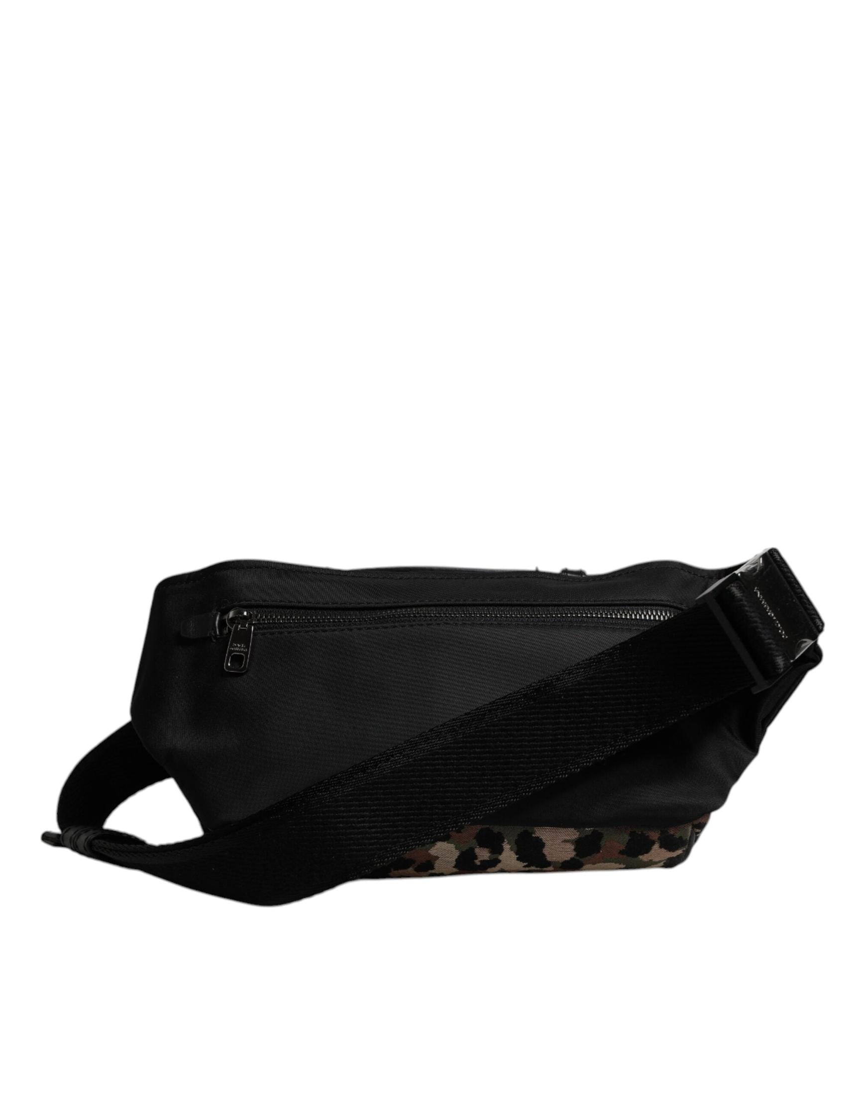 Dolce & Gabbana Multicolor Leopard DG Logo Belt Waist Fanny Pack Bag