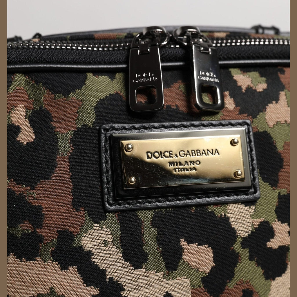 Dolce & Gabbana Multicolor Leopard DG Logo Belt Waist Fanny Pack Bag