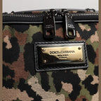 Dolce & Gabbana Multicolor Leopard DG Logo Belt Waist Fanny Pack Bag