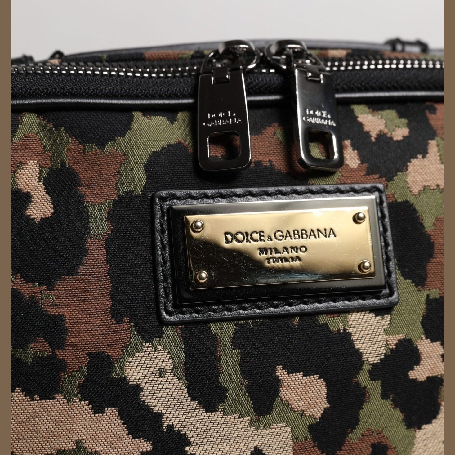 Dolce & Gabbana Multicolor Leopard DG Logo Belt Waist Fanny Pack Bag