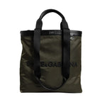 Dolce & Gabbana Military Green Nylon Shoulder Strap Tote Bag