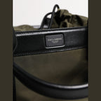 Military Green Nylon Shoulder Strap Tote Bag