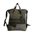 Military Green Patchwork Rucksack Backpack Bag